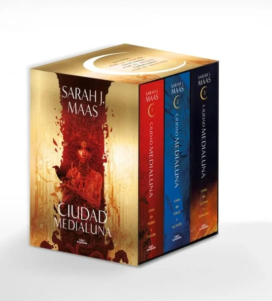 portada de Estuche Ciudad Medialuna de Sarah J. Maas