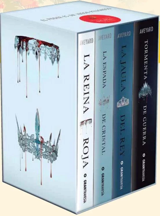 portada de Saga La reina roja, estuche de 4 volúmenes de Victoria Aveyard