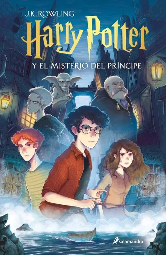 portada de Harry Potter y el misterio del príncipe (ilustrado por Xavier Bonet) de J. K. Rowling y Xavier Bonet