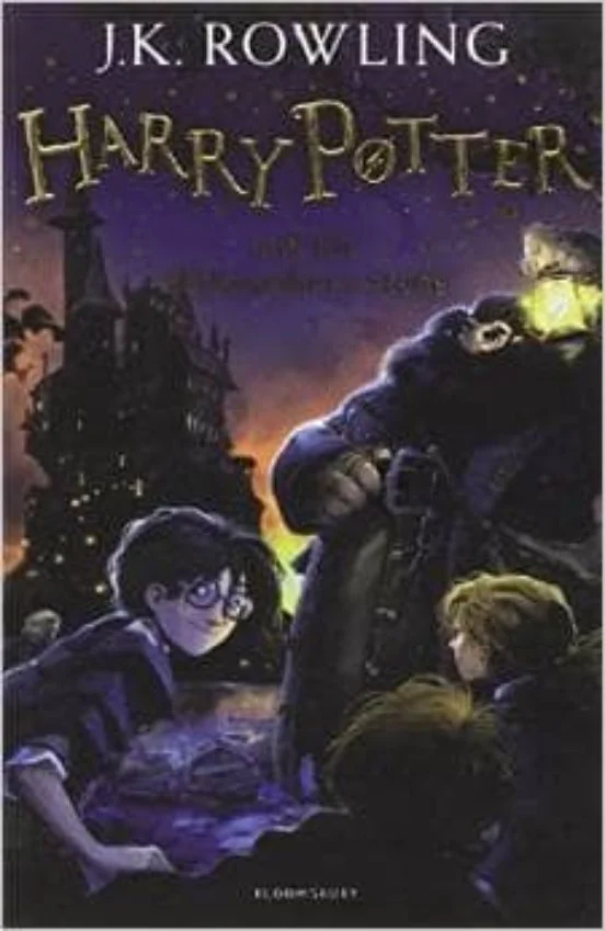 portada de Harry Potter and the Philosopher's Stone de J. K. Rowling