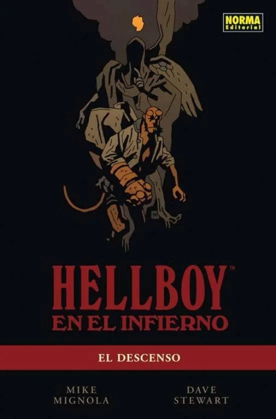 portada de Hellboy en el infierno 1: El descenso de Mike Mignola