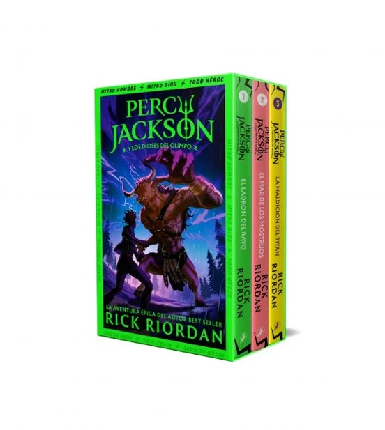 portada de Percy Jackson (estuche con los tres primeros) de Rick Riordan